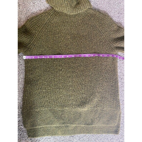 Madewell Green Chunky Turtleneck Sweater Size Small - Picture 8 of 8
